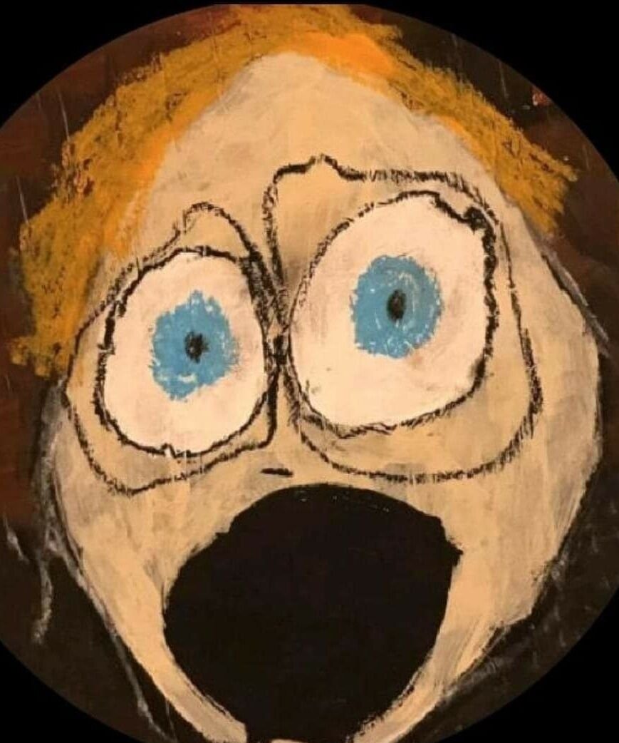 Le Cri — autoportrait peint